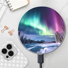 Northern Lights Aurora Night Nature Wireless Fast Charger(white)