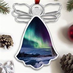 Northern Lights Aurora Night Nature Metal Loving Angel Silver 