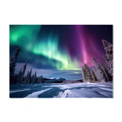 Northern Lights Aurora Night Nature Crystal Sticker (a4) by Posterlux