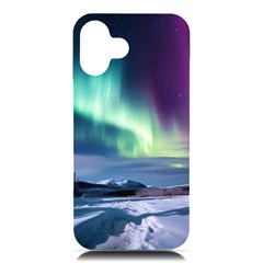 Northern Lights Aurora Night Nature Iphone 16 Plus Black Uv Print Pc Hardshell Case