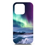 Northern Lights Aurora Night Nature iPhone 16 Pro Black UV Print PC Hardshell Case Front