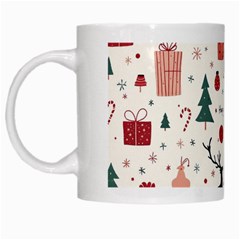 Happy Holiday Xmas Christmas Pattern White Mug