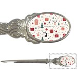 Happy Holiday Xmas Christmas Pattern Letter Opener Front