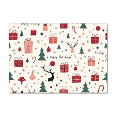 Happy Holiday Xmas Christmas Pattern Sticker A4 (10 Pack)