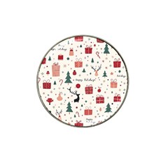 Happy Holiday Xmas Christmas Pattern Hat Clip Ball Marker