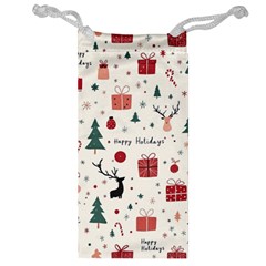 Happy Holiday Xmas Christmas Pattern Jewelry Bag