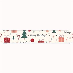 Happy Holiday Xmas Christmas Pattern Small Bar Mat