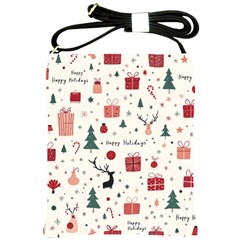 Happy Holiday Xmas Christmas Pattern Shoulder Sling Bag