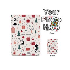 Happy Holiday Xmas Christmas Pattern Playing Cards 54 Designs (mini)