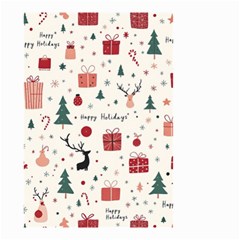 Happy Holiday Xmas Christmas Pattern Small Garden Flag (two Sides)