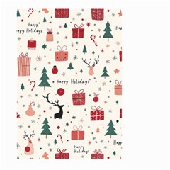 Happy Holiday Xmas Christmas Pattern Large Garden Flag (two Sides)