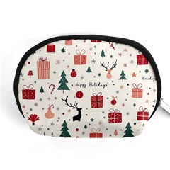 Happy Holiday Xmas Christmas Pattern Accessory Pouch (medium)