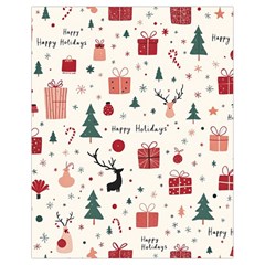 Happy Holiday Xmas Christmas Pattern Drawstring Bag (small)