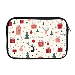 Happy Holiday Xmas Christmas Pattern Apple Macbook Pro 17  Zipper Case