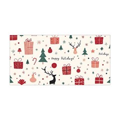 Happy Holiday Xmas Christmas Pattern Yoga Headband by Paksenen