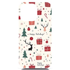 Happy Holiday Xmas Christmas Pattern Iphone 14 Pro Max Black Uv Print Pc Hardshell Case