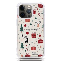 Happy Holiday Xmas Christmas Pattern Iphone 13 Pro Tpu Uv Print Case by Paksenen