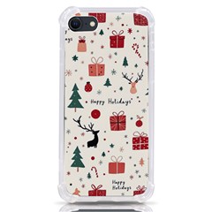 Happy Holiday Xmas Christmas Pattern Iphone Se by Paksenen