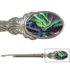 Lake Mountains Aorora Northern Lights Snow Letter Opener by Paksenen