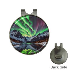 Lake Mountains Aorora Northern Lights Snow Hat Clips With Golf Markers