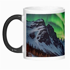 Lake Mountains Aorora Northern Lights Snow Morph Mug by Paksenen