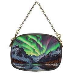 Lake Mountains Aorora Northern Lights Snow Chain Purse (two Sides)