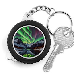 Lake Mountains Aorora Northern Lights Snow Measuring Tape