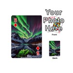 Lake Mountains Aorora Northern Lights Snow Playing Cards 54 Designs (Mini) Front - Diamond5