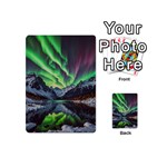 Lake Mountains Aorora Northern Lights Snow Playing Cards 54 Designs (Mini) Back