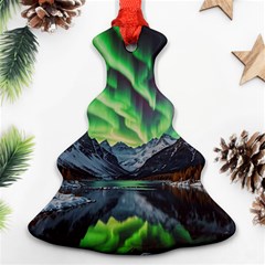 Lake Mountains Aorora Northern Lights Snow Ornament (christmas Tree) 