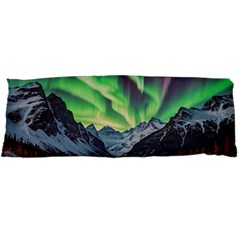 Lake Mountains Aorora Northern Lights Snow 21 x60  Body Pillow Case Dakimakura (two Sides)