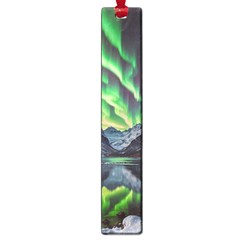 Lake Mountains Aorora Northern Lights Snow Large Book Marks by Paksenen