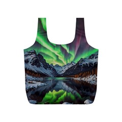 Lake Mountains Aorora Northern Lights Snow Full Print Recycle Bag (s)