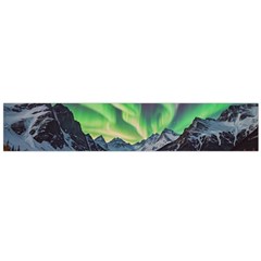 Lake Mountains Aorora Northern Lights Snow Large Premium Plush Fleece Scarf 