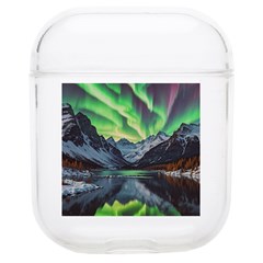 Lake Mountains Aorora Northern Lights Snow Soft Tpu Airpods 1/2 Case by Paksenen