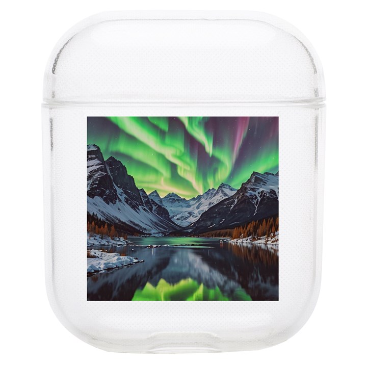 Lake Mountains Aorora Northern Lights Snow Soft TPU AirPods 1/2 Case