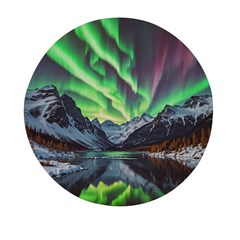 Lake Mountains Aorora Northern Lights Snow Mini Round Pill Box (pack Of 3)