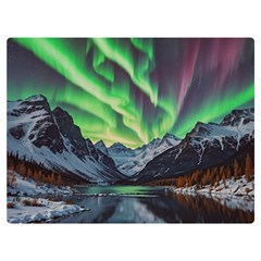 Lake Mountains Aorora Northern Lights Snow Two Sides Premium Plush Fleece Blanket (baby Size) by Paksenen