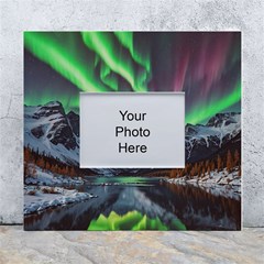 Lake Mountains Aorora Northern Lights Snow White Wall Photo Frame 5  X 7  by Paksenen