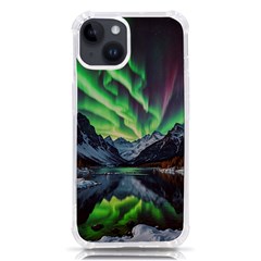 Lake Mountains Aorora Northern Lights Snow Iphone 14 Tpu Uv Print Case by Paksenen