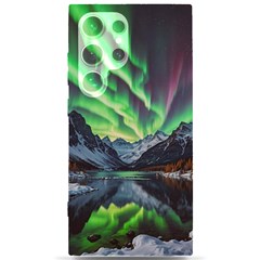 Lake Mountains Aorora Northern Lights Snow Samsung Galaxy S24 Ultra 6 9 Inch Black Tpu Uv Case by Paksenen