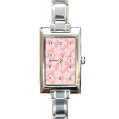 Lace White Ornamental Textile Rectangle Italian Charm Watch