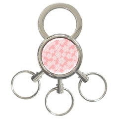 Lace White Ornamental Textile 3-ring Key Chain