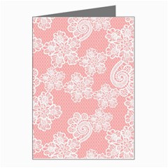 Lace White Ornamental Textile Greeting Card