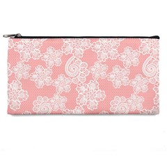 Lace White Ornamental Textile Pencil Cases