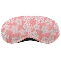 Lace White Ornamental Textile Sleep Mask