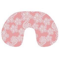 Lace White Ornamental Textile Travel Neck Pillow