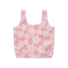 Lace White Ornamental Textile Full Print Recycle Bag (s)