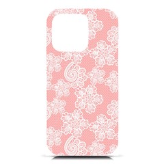 Lace White Ornamental Textile Iphone 16 Pro Black Uv Print Pc Hardshell Case