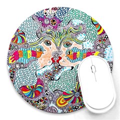 Supersonicangeldream Round Mousepad by chellerayartisans